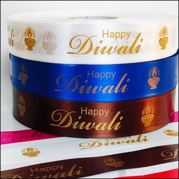 Happy Diwali Printed Ribbon