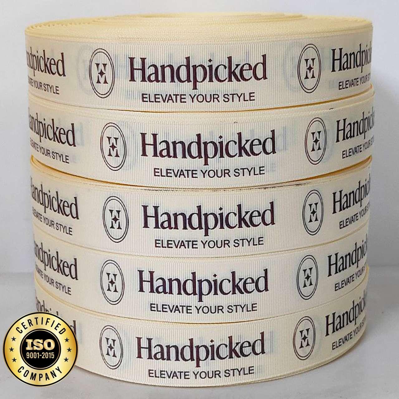 Custom printed grosgrain ribbon